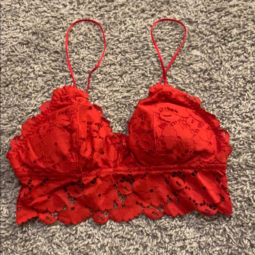 cute red bralette!